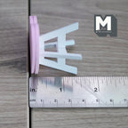 1:12 Scale Miniature Heart Table Kit for Nursery or Playroom, 1-5/16 inch tall, Self-assemble DIY Dollhouse Supply (pink and white)
