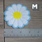 Miniature Daisy Flower Rug 1:12 Scale Dollhouse Nursery Baby Room Pastel Scalloped Round Shag Rug 3-1/4 inch dia. (blue) - K021