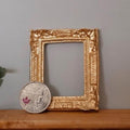 1:12 Dollhouse Miniature Ornate Rectangular Gold Picture Frame - A088
