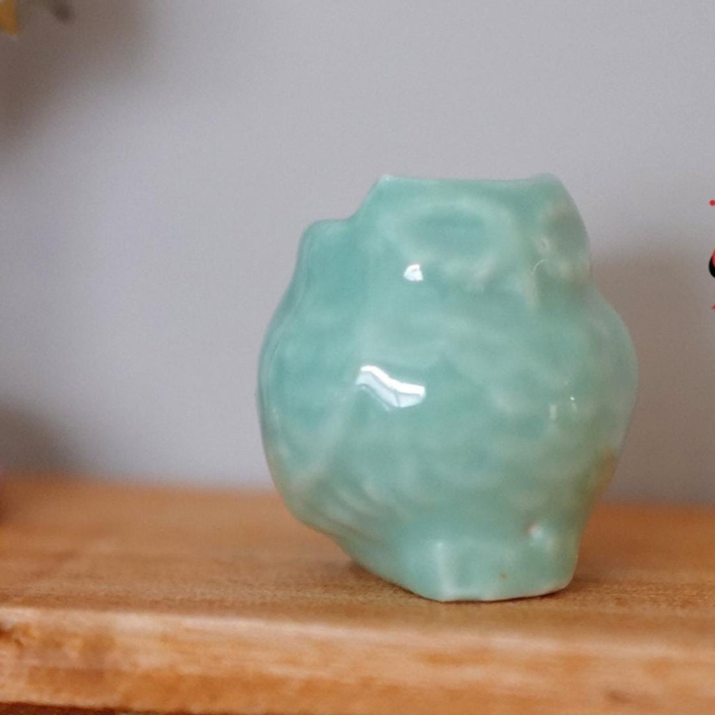 1:12 Dollhouse Supplies Miniature Clay Owl Planter 1 Inch Scale Miniature Clay Flower Pot Vase 1 inch tall - B080