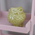 1:12 Dollhouse Miniature Clay Owl Planter 1 Inch Scale Miniature Clay Flower Pot Vase 1 inch tall - B080