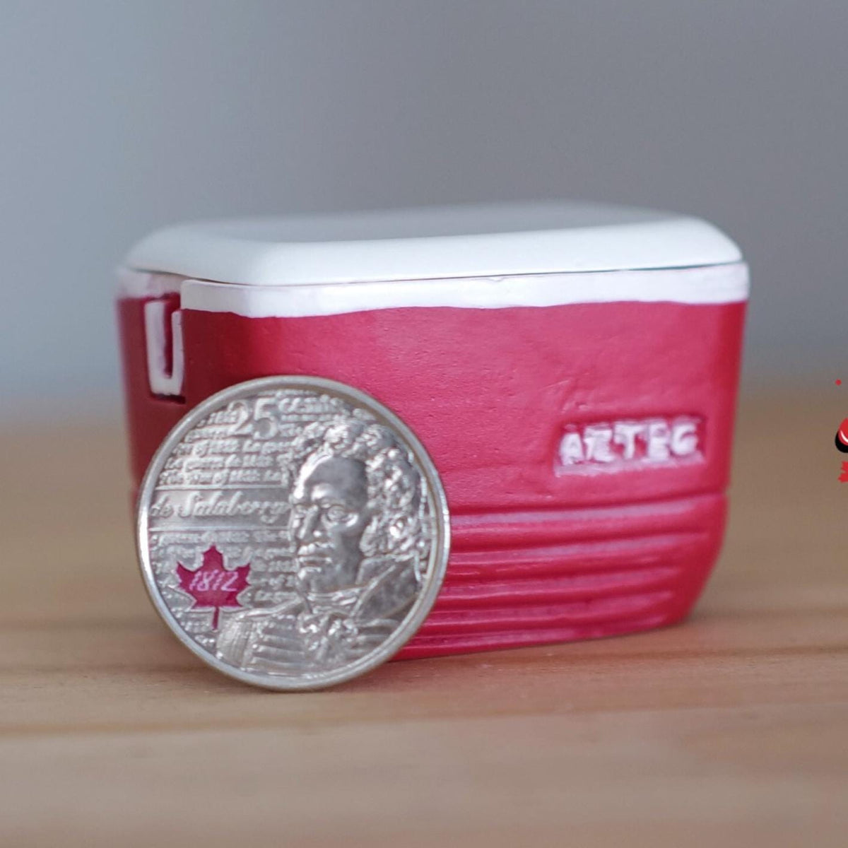 Miniature Cooler  1:12 Scale Dollhouse Large Size Camping Carry On Chiller Patio Accessories- H028