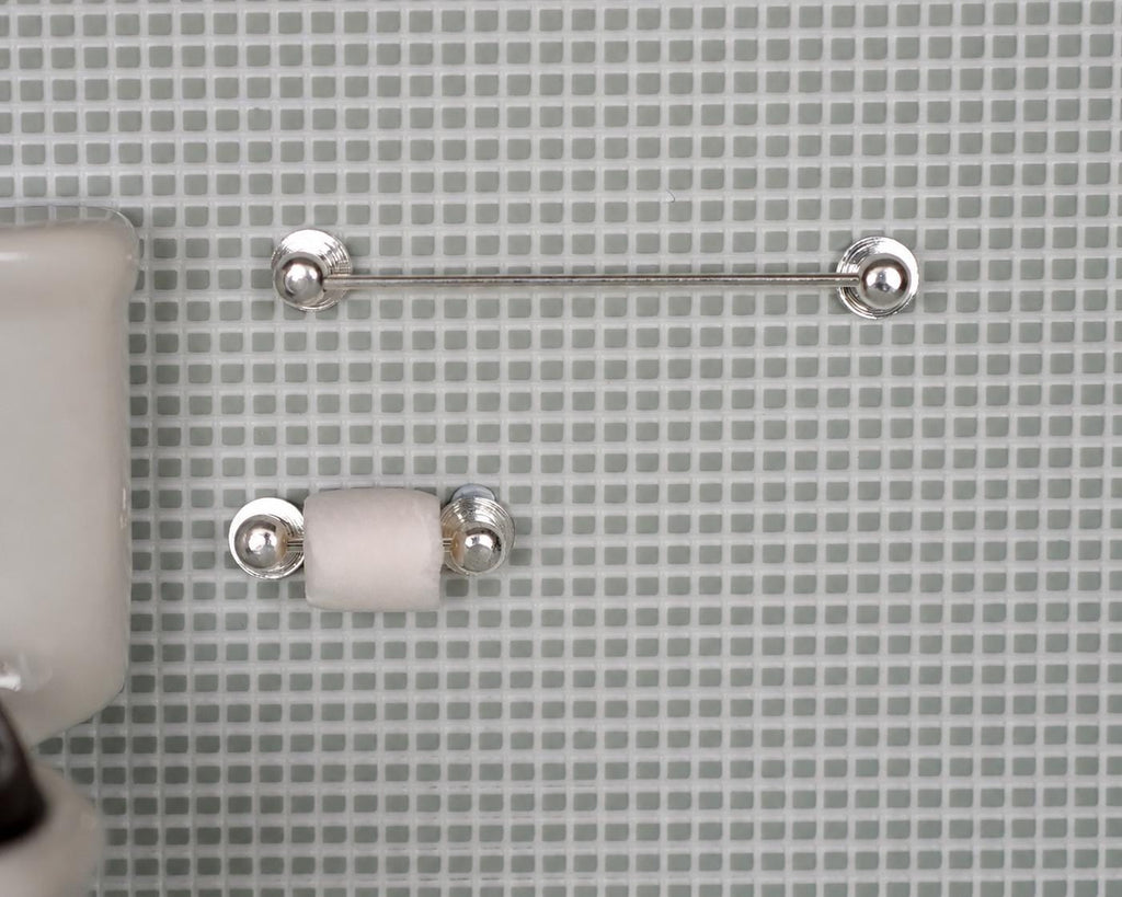 1:12 Dollhouse Miniature Bathroom Roll Holder / Fabric Toilet Roll Holder/ Dollhouse Bathroom Tissue Roll Holder - F037
