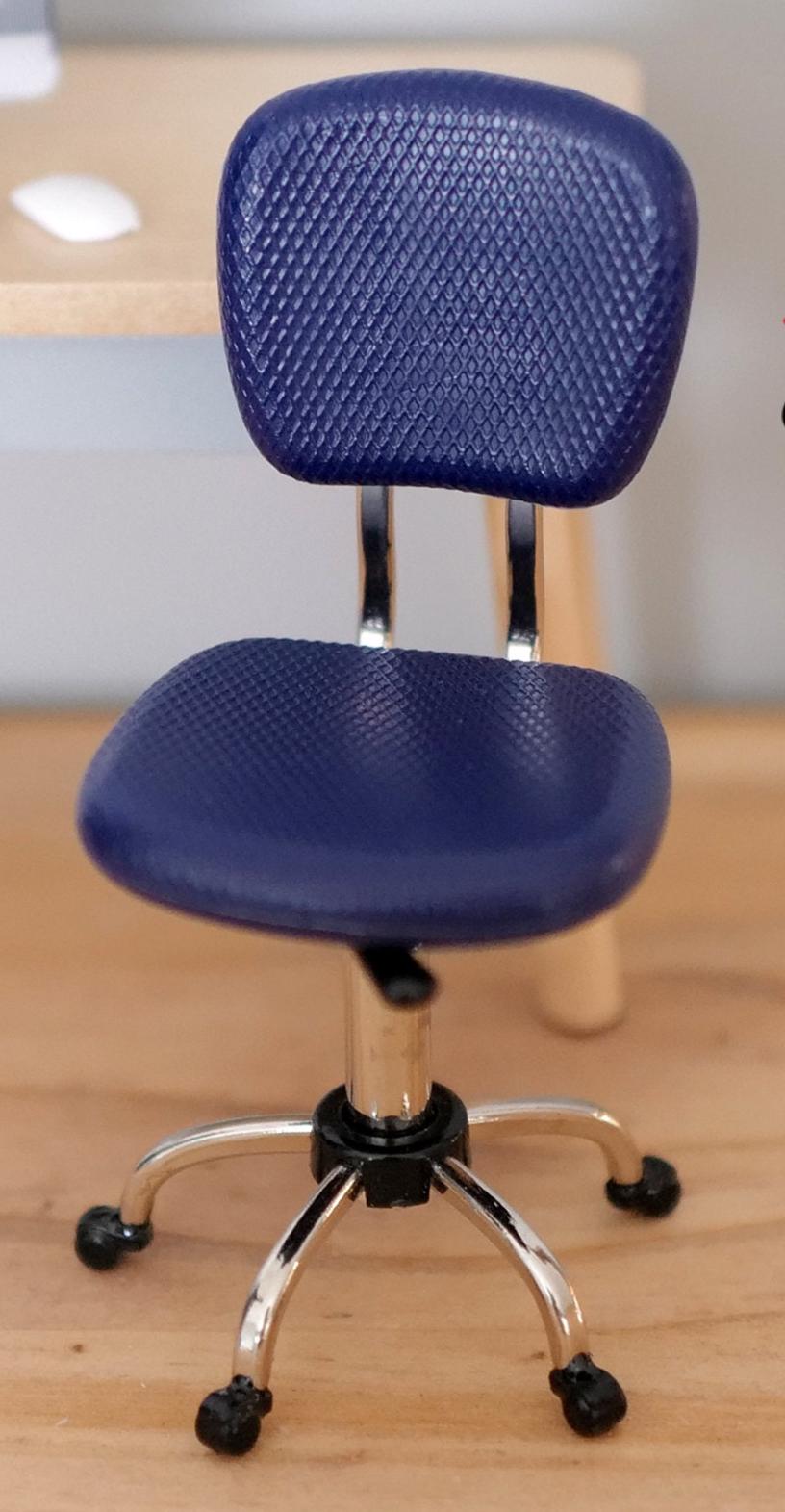 Miniature 1:12 Dollhouse Miniatures Office Desk Chair Modern Office Desk 1 12 Scale Furniture - I040