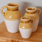 1:12 Dollhouse Stoneware Jugs Crocks Set of 3 1 Inch Scale Miniature Jugs - B104