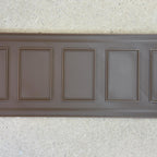 Dollhouse Embossed Wainscot Panel 1:12 Scale Classic Raised Rectangle Wall Molding 9-13/16 inch long (3D printed) (light brown) - J012
