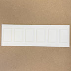 1:12 Scale Miniature Dollhouse Raised Rectangle Wainscot Panel, 9-13/16 inch long (white)