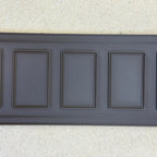 1:12 Scale Miniature Dollhouse Raised Rectangle Wainscot Panel, 9-13/16 inch long (dark brown)