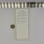1:12 Scale Miniature Dollhouse Door with Arched Window and 2 Flat Frames, 6-7/8 inch high Dollhouse Supply (white)