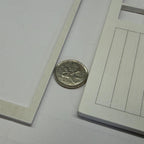 1:12 Scale Miniature Dollhouse 6 Pane Door with 2 Flat Frames, 6-7/8 inch high (white)