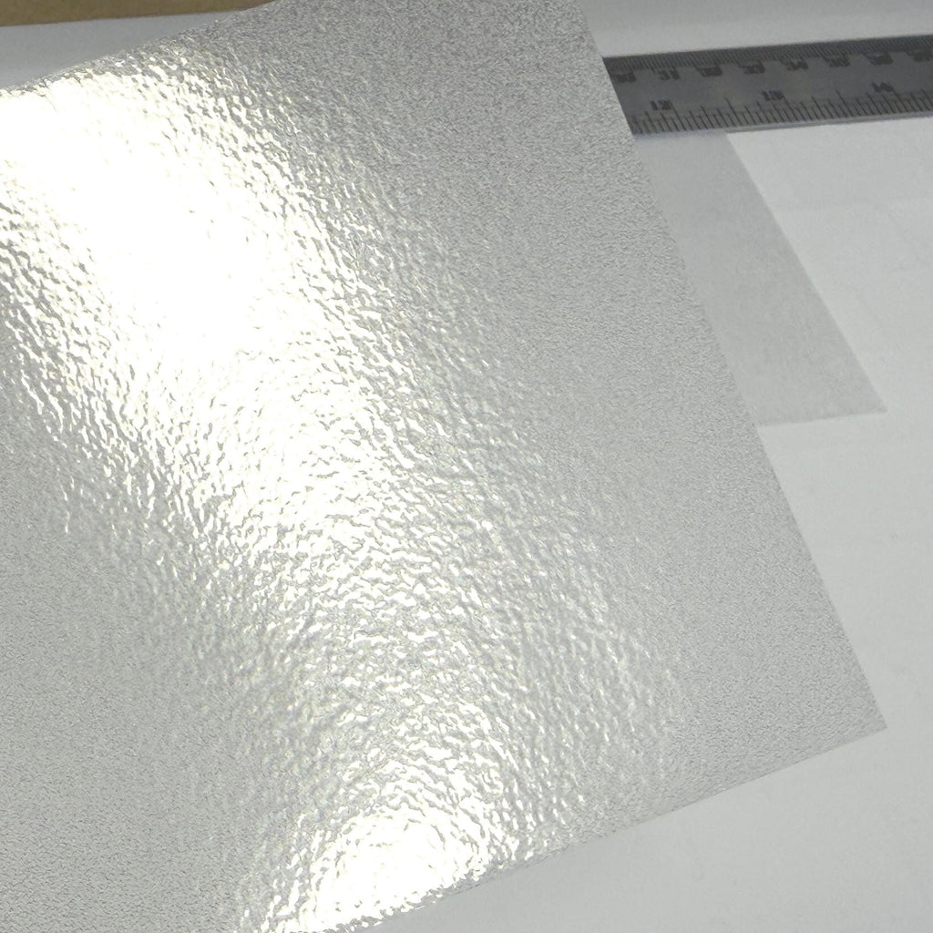 1:12 Scale Miniature Clear Ripple Dollhouse Window Film, Set of 2, 8-1/4 inch long