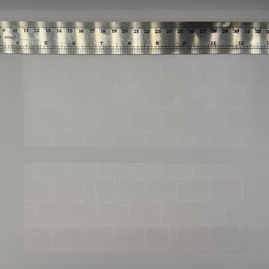 1:12 Scale Miniature Clear Ripple Dollhouse Window Film, Set of 2, 8-1/4 inch long