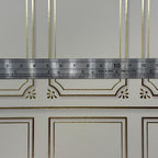 1:12 Scale Miniature Boiserie Wallpaper, Neoclassical Embossed Cardstock, Cut to Size, 8-1/4 inch wide, Not Self-Adhesive (cream)