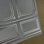 1:12 Scale Miniature Boiserie Wallpaper, Neoclassical Embossed Cardstock, Cut to Size, 8-1/4 inch wide, Not Self-Adhesive (cream)