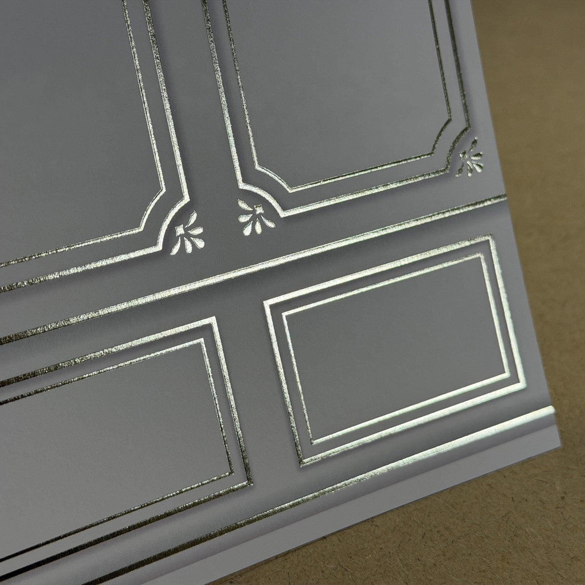 1:12 Scale Miniature Boiserie Wallpaper, Neoclassical Embossed Cardstock, Cut to Size, 8-1/4 inch wide, Not Self-Adhesive (cream)