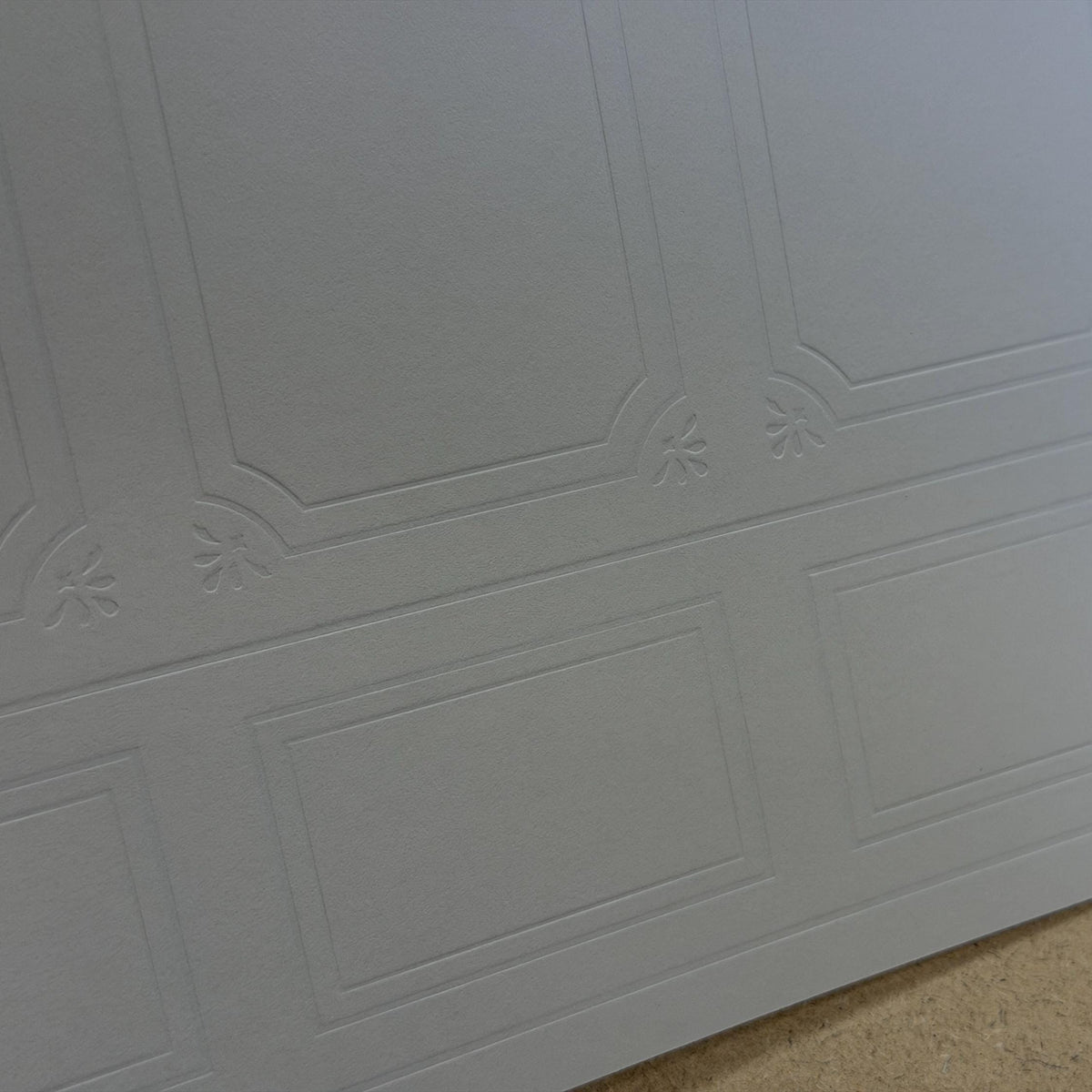 1:12 Scale Embossed Boiserie Wallpaper with Gold Foil Panels, 8-1/4 inch square, DIY Dollhouse Supply (not self-adhesive) (charcoal)