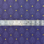 1:12 Scale Miniature Wallpaper, Embossed Brocade Damask Cardstock, Cut to Size, 8-1/4 inch wide, Not Self-Adhesive (dark blue)
