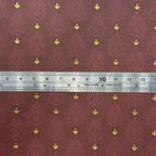 1:12 Scale Embossed Brocade Wallpaper with Fleur de Lis, 8-1/4 inch square, DIY Dollhouse Supply (not self-adhesive) (burgundy)