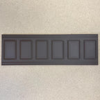 1:12 Scale Miniature Dollhouse Raised Rectangle Wainscot Panel, 9-13/16 inch long (dark brown)