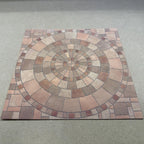 1:12 Scale Embossed Circular Paving Stone Sheet, 8-1/4 inch square, DIY Dollhouse Supply (not self-adhesive) (earth tone)