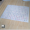 Miniature Multi Color Dot Shag Rug 1:12 Scale Dollhouse Carpet Colorful Modern Rug 7-7/8 inch long - C005