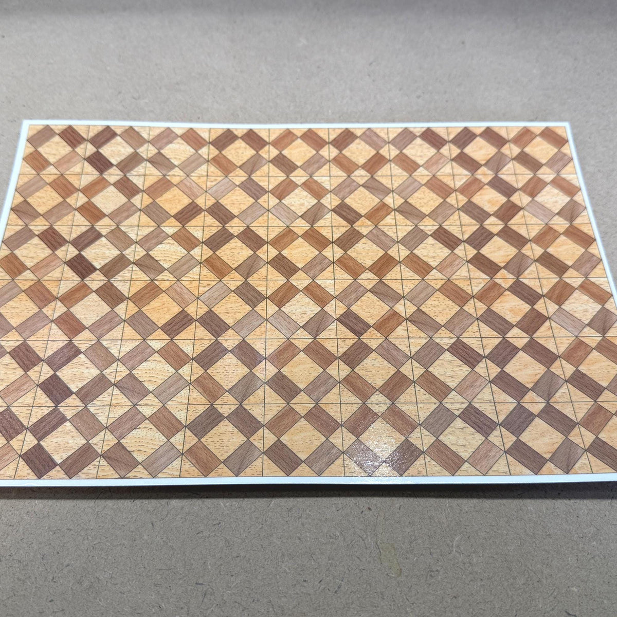 1:12 Scale Miniature Harlequin Parquet Flooring Sheet, 10-5/8 x 7-1/16 inch, DIY Dollhouse Supply (not self-adhesive)