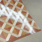 1:12 Scale Miniature Lattice Parquet Flooring Sheet, 11 x 7-3/8 inch, DIY Dollhouse Supply (not self-adhesive)
