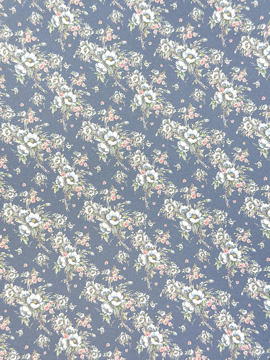 Dollhouse Floral Patterned Wallpaper 1:12 Scale Miniature Paper Sticker A4 Paper Size 8" x 11" (self adhesive) - Z3