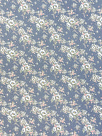 Dollhouse Floral Patterned Wallpaper 1:12 Scale Miniature Paper Sticker A4 Paper Size 8" x 11" (self adhesive) - Z3