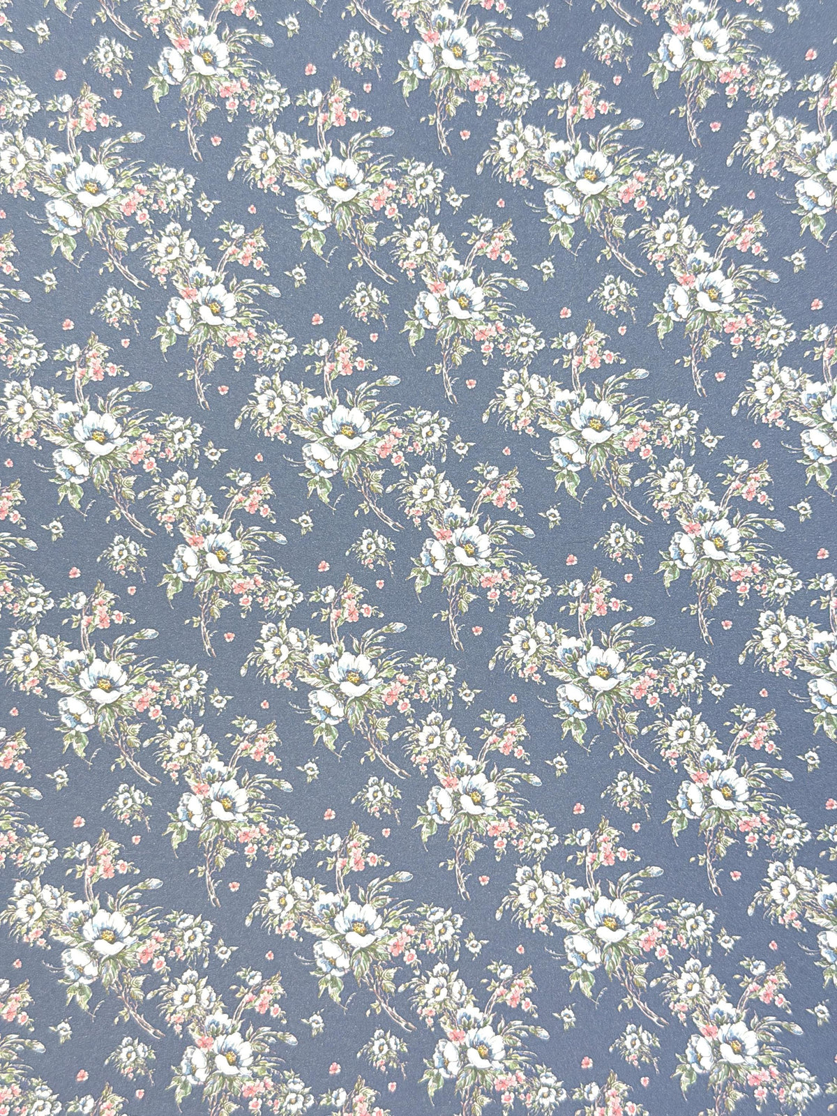 Dollhouse Floral Patterned Wallpaper 1:12 Scale Miniature Paper Sticker A4 Paper Size 8" x 11" (self adhesive) - Z3