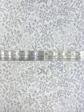 Dollhouse Botanical Patterned Wallpaper 1:12 Scale Miniature Paper Sticker A4 Paper Size 8" x 11" (self adhesive) (light gray) - Z3