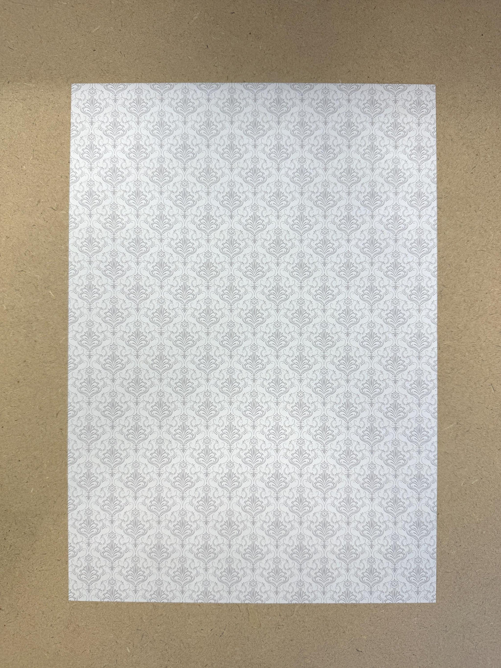 Dollhouse Scrollwork Wallpaper 1:12 Scale Miniature Paper Sticker A4 Paper Size 8" x 11" (self adhesive) - Z3