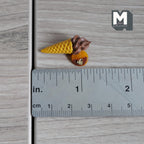 Doll Miniature Soft Ice Cream Cone Sliced orange  - H021