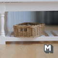 Miniature Faux Wicker Basket 1:12 Scale Dollhouse Rattan Laundry Hamper Storage Bin 1-1/2 inch tall (beige) - C068