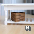 Miniature Square Faux Wicker Basket 1:12 Scale Dollhouse Rattan Laundry Hamper Storage Bin 15/16 inch tall (brown) - C012
