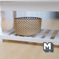 Miniature Oval Faux Wicker Basket 1:12 Scale Dollhouse Rattan Laundry Hamper Storage Bin 13/16 inch tall (beige) - C012