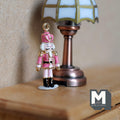 Dollhouse Ornament German Soldier 1:12 Scale Miniature Christmas Tree Decor 1-1/8 inch tall (metal) (pink) - G080