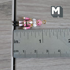 Dollhouse Ornament German Soldier 1:12 Scale Miniature Christmas Tree Decor 1-1/8 inch tall (metal) (pink) - G080