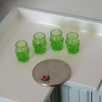 1:12 Dollhouse drinkware miniature drinking glasses set of 4  - H024