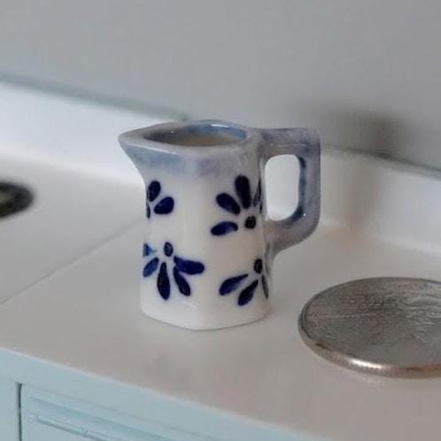 1:12 Dollhouse Miniature Blue Jug / Miniatures Jug / Dollhouse Jug / Tiny Jug - A026