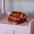 1:12 Miniature Ceramic Turtle Planter Flower Pot 1 Inch Scale Dollhouse Turtle Pot - B080