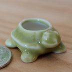 1:12 Miniature Ceramic Turtle Planter Flower Pot 1 Inch Scale Dollhouse Supplies Turtle Pot - B079