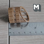 Miniature Faux Wicker Basket 1:12 Scale Dollhouse Rattan Laundry Hamper Storage Bin 1-7/16 inch tall (brown) - C068