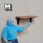 Miniature Floating Shelf 1:12 Scale Dollhouse Wall Mount Shelf Display Shelf 2-11/16 inch long - A055