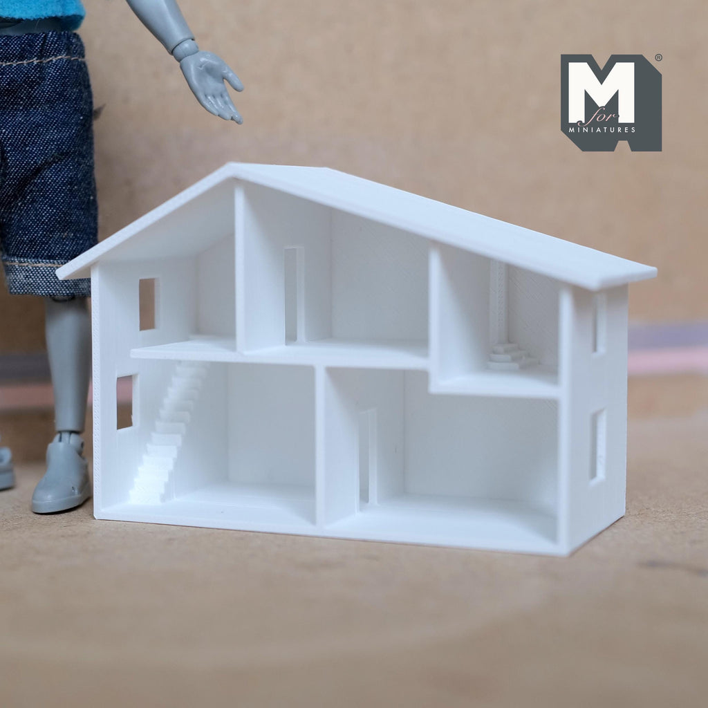 1:144 Scale Micro Dollhouse 1 Inch Scale Playroom Accessory & Miniature Toy House 3-15/16 inch wide (white) - A051