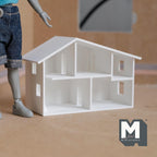 1:144 Scale Micro Dollhouse 1 Inch Scale Playroom Accessory & Miniature Toy House 3-15/16 inch wide (white) - A051