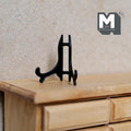 Miniature Picture Holder 1:12 Scale Dollhouse Plate Stand Book Holder 1-1/8 inch tall (black) - C025