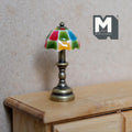 Miniature Table Lamp 1:12 Scale Dollhouse Metal Base Coffee Lamp 1-11/16 inch tall (non-electric) - C085