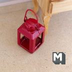 1:12 Scale Miniature Lantern | Dollhouse Camping Accessory & Outdoor Decor | Fairy Garden Prop 1-7/16 inch tall (red) - C074