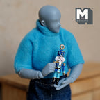 Dollhouse Ornament German Soldier 1:12 Scale Miniature Christmas Tree Decor 1-1/8 inch tall (metal) (blue) G080